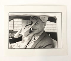 Vintage Magnum Press Photograph Arthur Miller with Saul Steinberg Mask Photo
