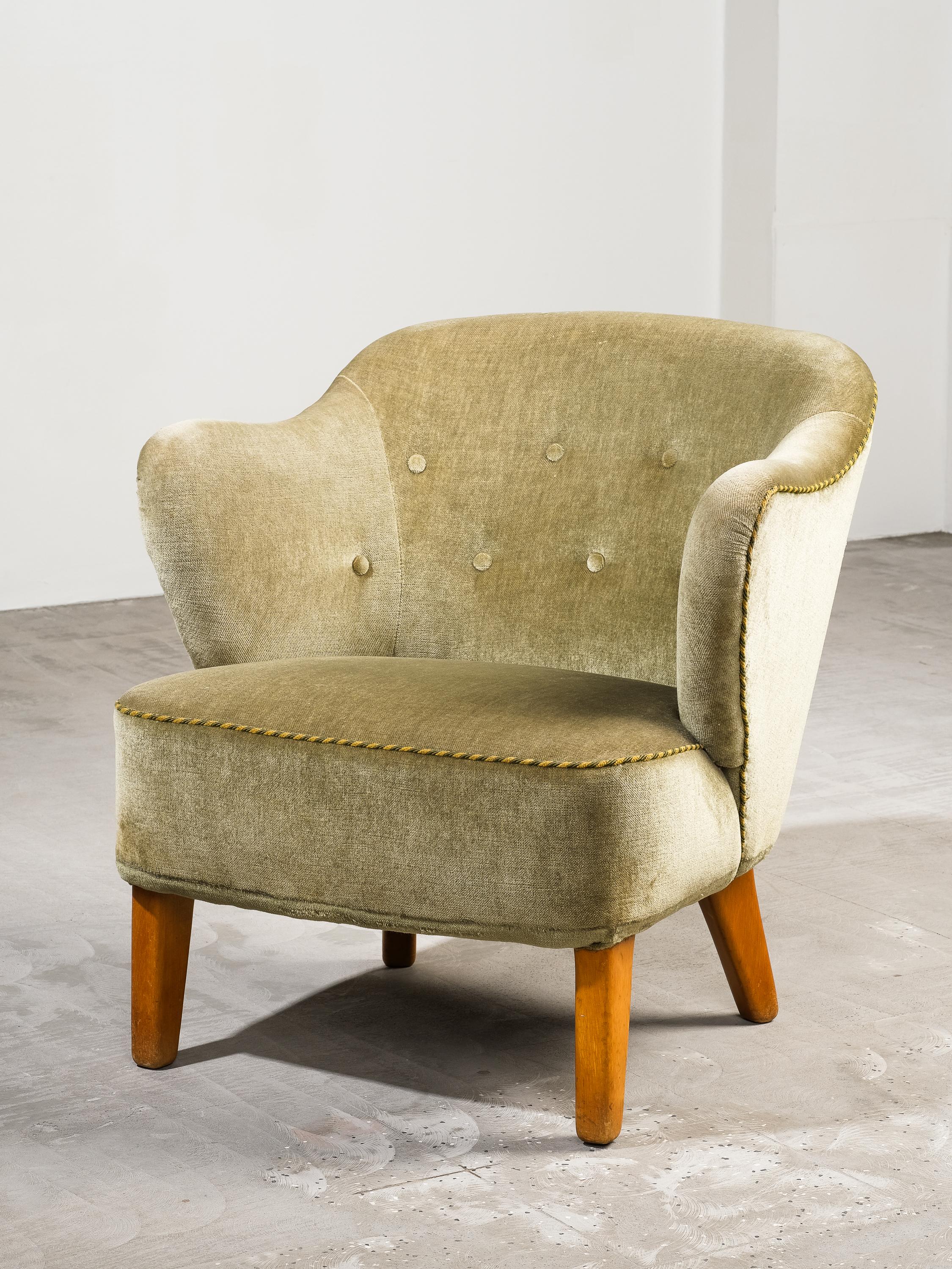 Finnish 'Ingeborg' Easy Chair by Flemming Lassen, Asko, 1950s For Sale