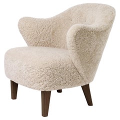 Sedia da salotto Ingeborg, pelle di pecora M/rovere tinto scuro, di Flemming Lassen, Audo