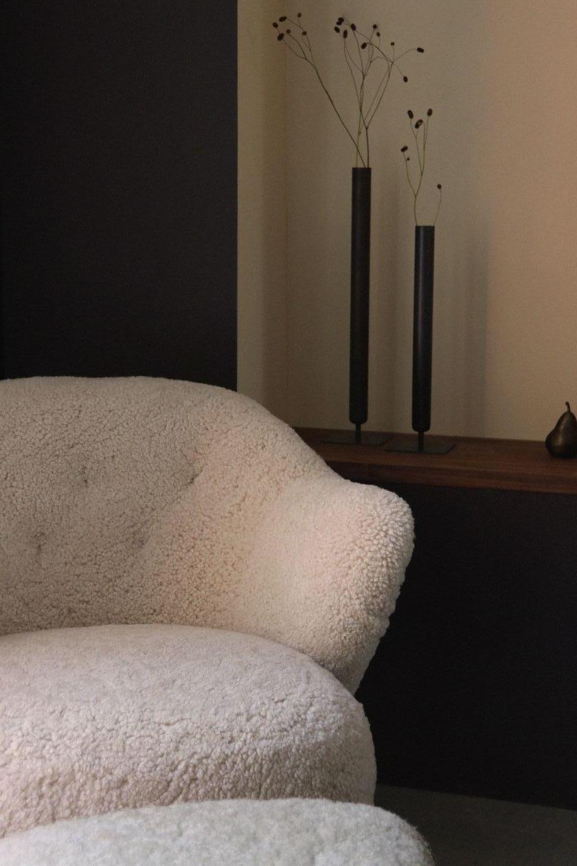 Lithuanian Ingeborg Lounge Chair, Sheepskin M/ Natural Oak, by Flemming Lassen for Audo For Sale