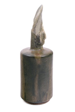 Vase en grès sculptural d'Ingeborg Zenker, Allemagne, 1977