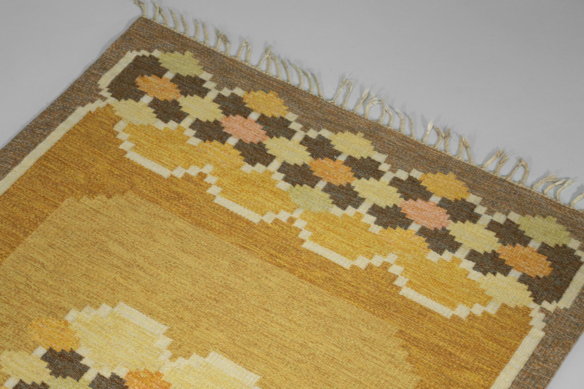 Fabric Ingegerd Silow Carpet Flat-Weave, Swedish Rug