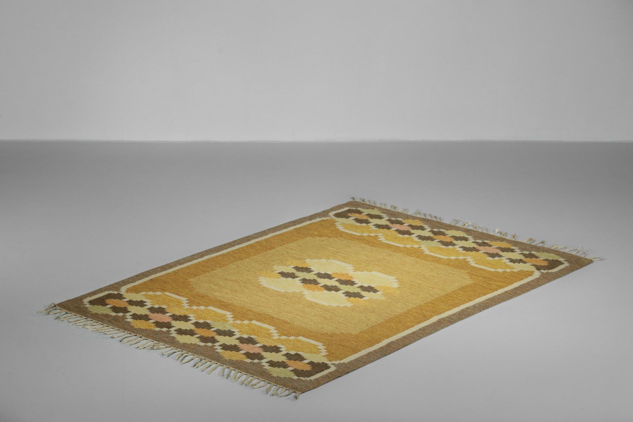 Ingegerd Silow Carpet Flat-Weave, Swedish Rug 1