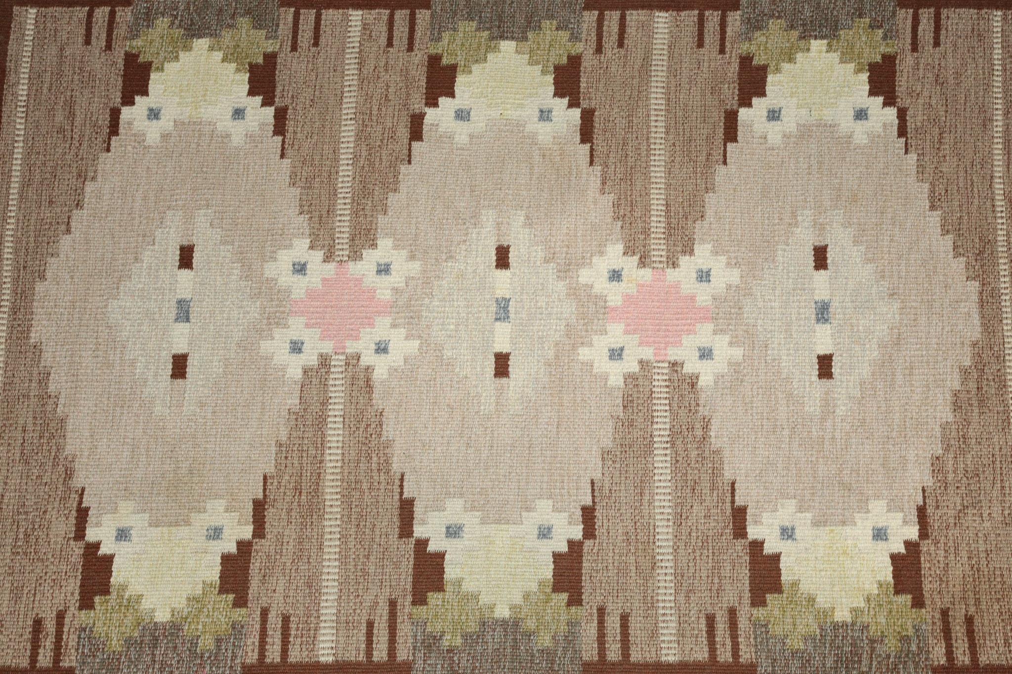Mid-20th Century Ingegerd Silow Carpet Handwoven, Swedish Rug