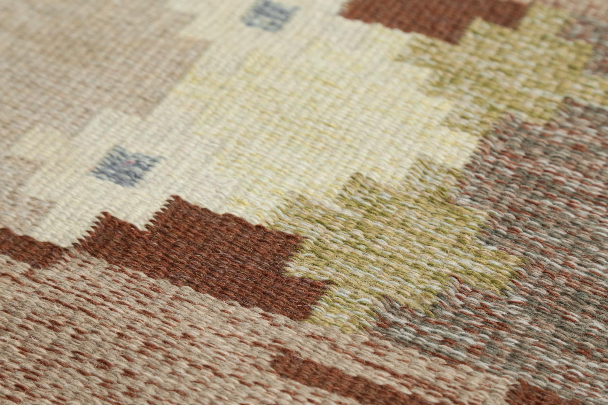 Ingegerd Silow Carpet Handwoven, Swedish Rug 1