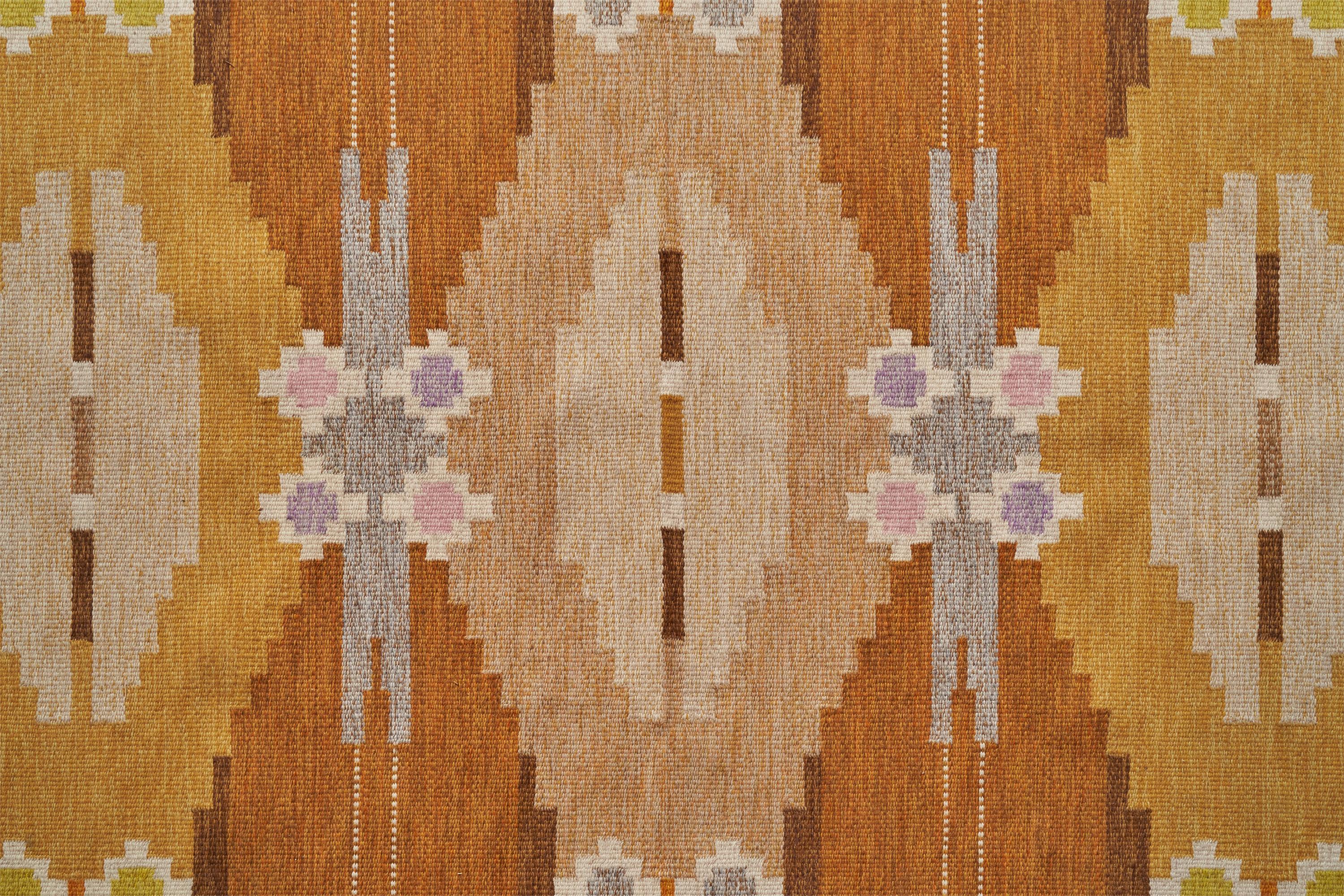 Scandinavian Modern Ingegerd Silow, Carpet, Wool, Sweden, 1950s For Sale