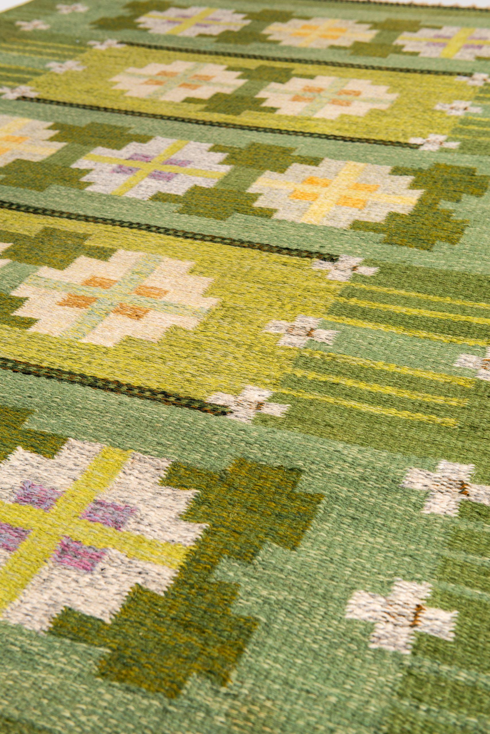 Ingegerd Silow Flat-Weave Carpet Produced in Sweden In Good Condition In Limhamn, Skåne län