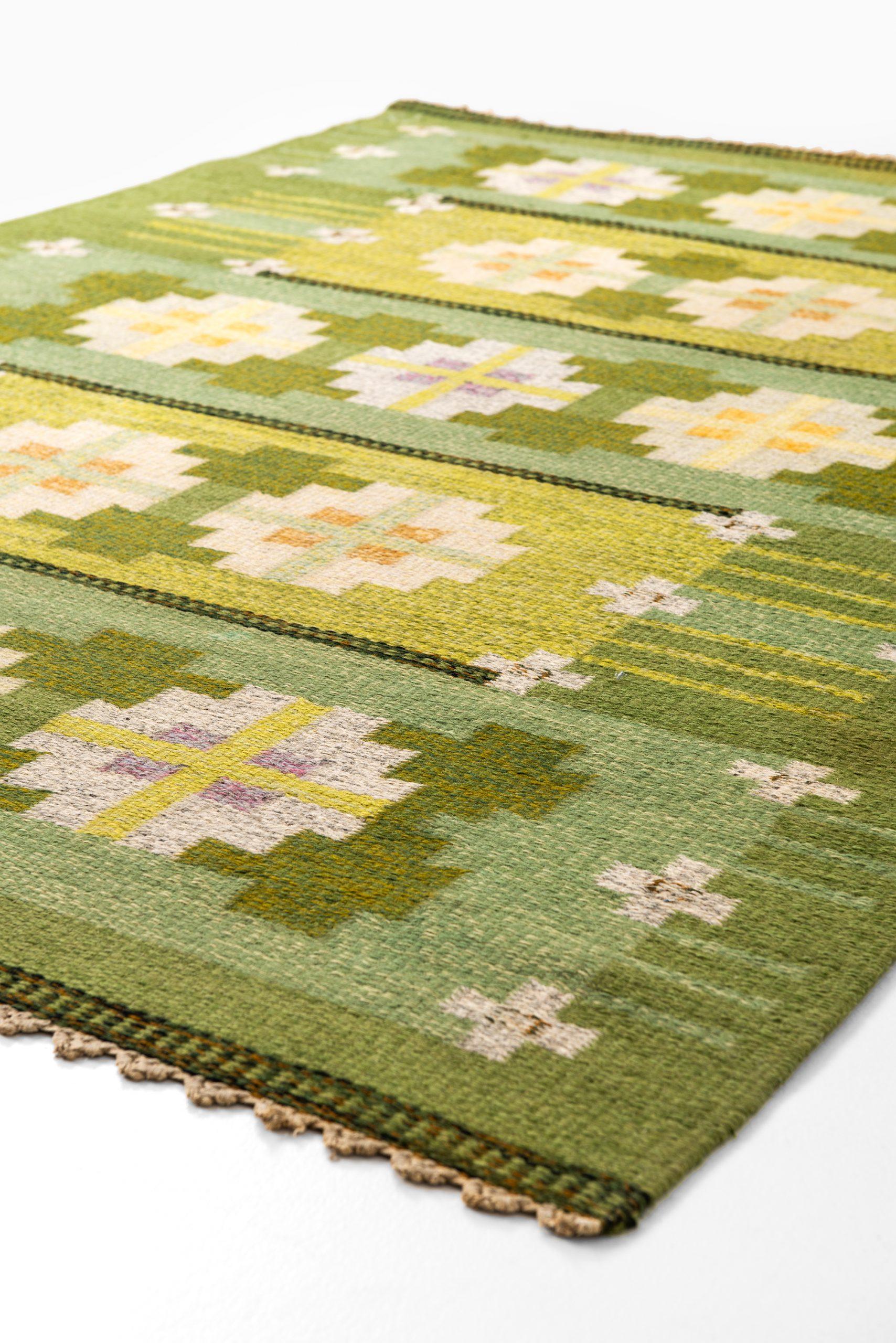 Mid-20th Century Ingegerd Silow Flat-Weave Carpet Produced in Sweden