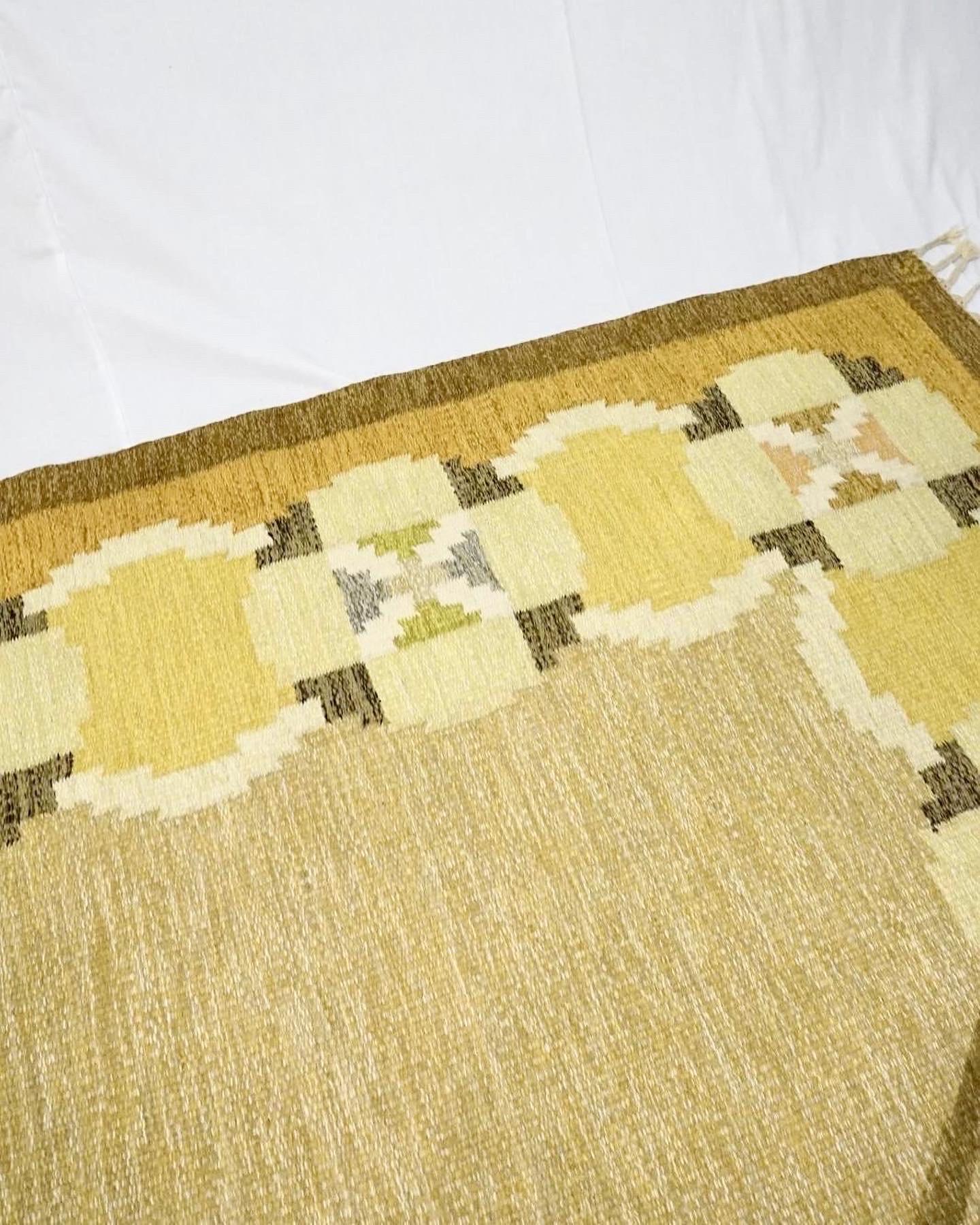 Woven Ingegerd Silow Hand Weaved Flat Weave Carpet