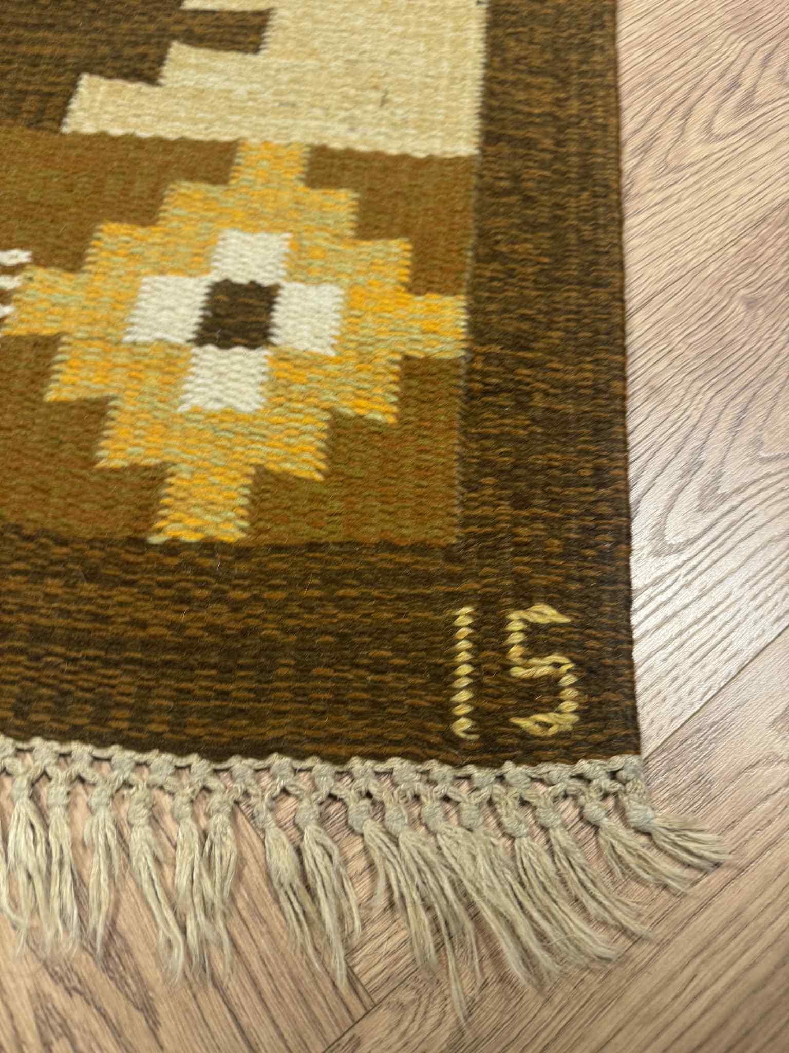 Tapis Ingegerd Silow Suède années 1950 Bon état - En vente à Egå, DK