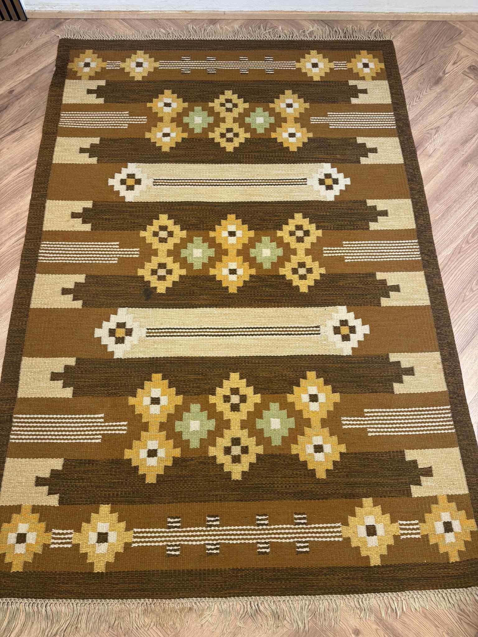 Milieu du XXe siècle Tapis Ingegerd Silow Su�ède années 1950 en vente