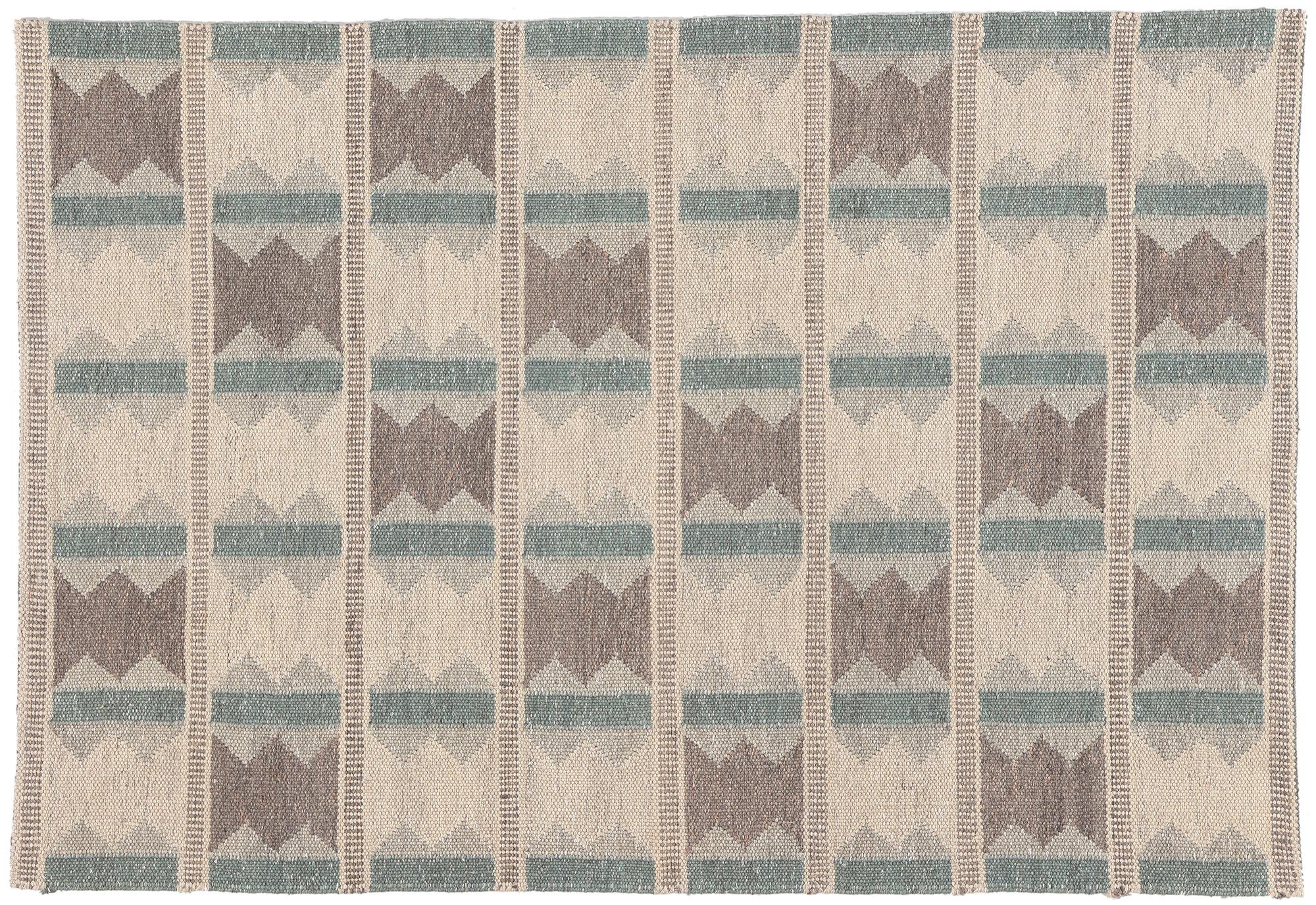 Ingegerd Silow Swedish Inspired Kilim Rug, Scandi Style Meets Sublime Simplicity For Sale 5