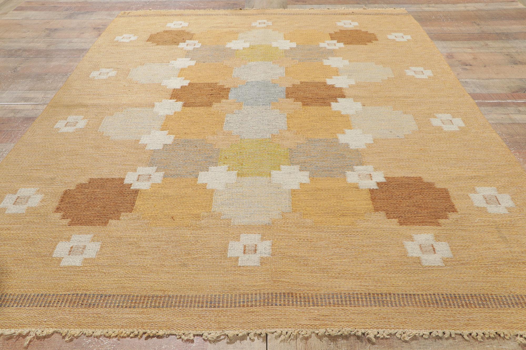 Tappeto Ingegerd Silow Vintage Scandinavo Svedese Röllakan, 04'06 x 06'08 in vendita 2