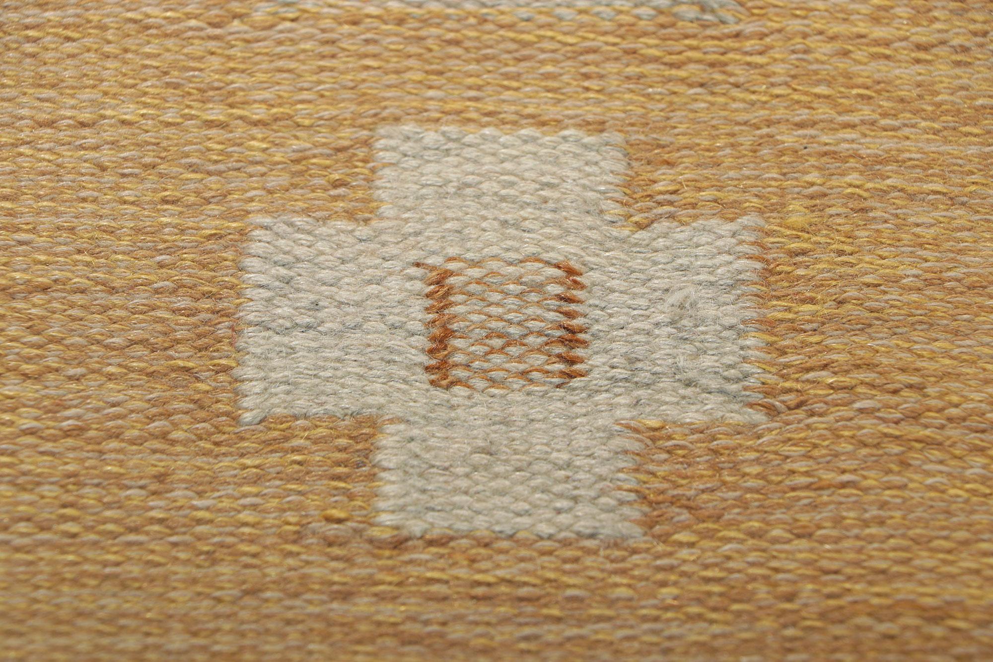 Ingegerd Silow Vintage Schwedischer Rollakan-Teppich (20. Jahrhundert) im Angebot