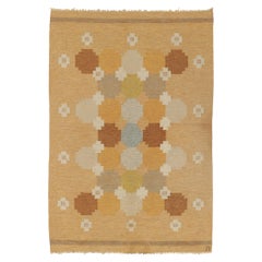 Ingegerd Silow Vintage Swedish Scandinavian Röllakan Rug, 04'06 x 06'08