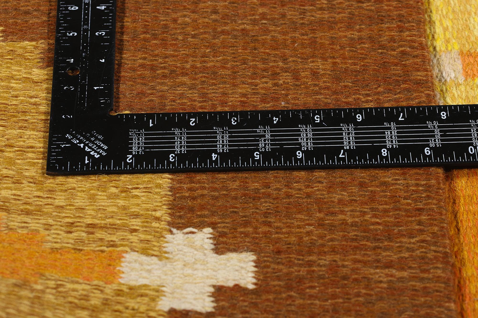 20th Century Ingegerd Silow Vintage Swedish Scandinavian Röllakan Rug, 05'05 x 07'07 For Sale