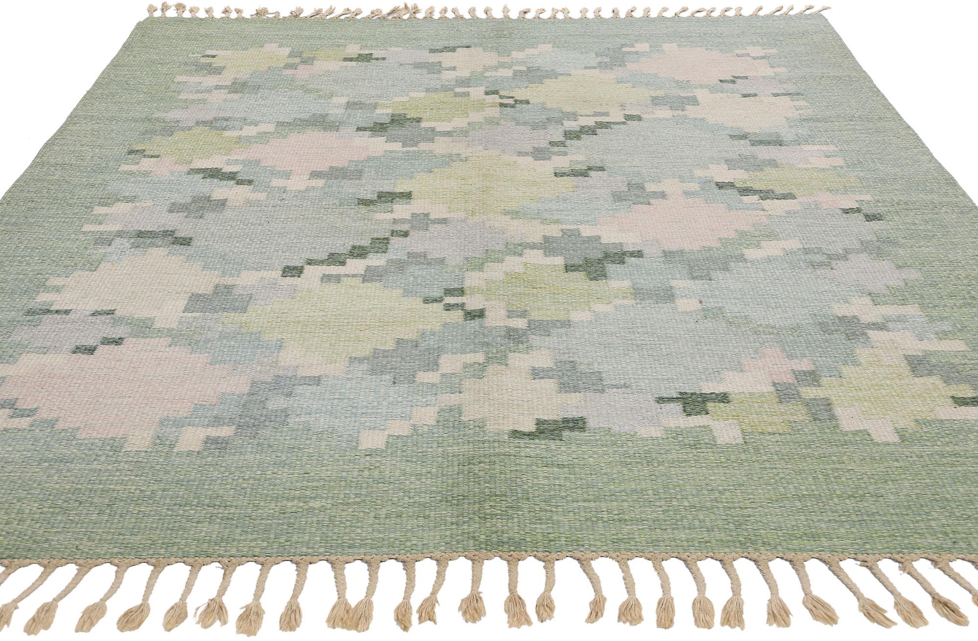 Ingegerd Silow Schwedischer skandinavischer Röllakan-Teppich, 05'06 x 07'08 (Skandinavische Moderne) im Angebot