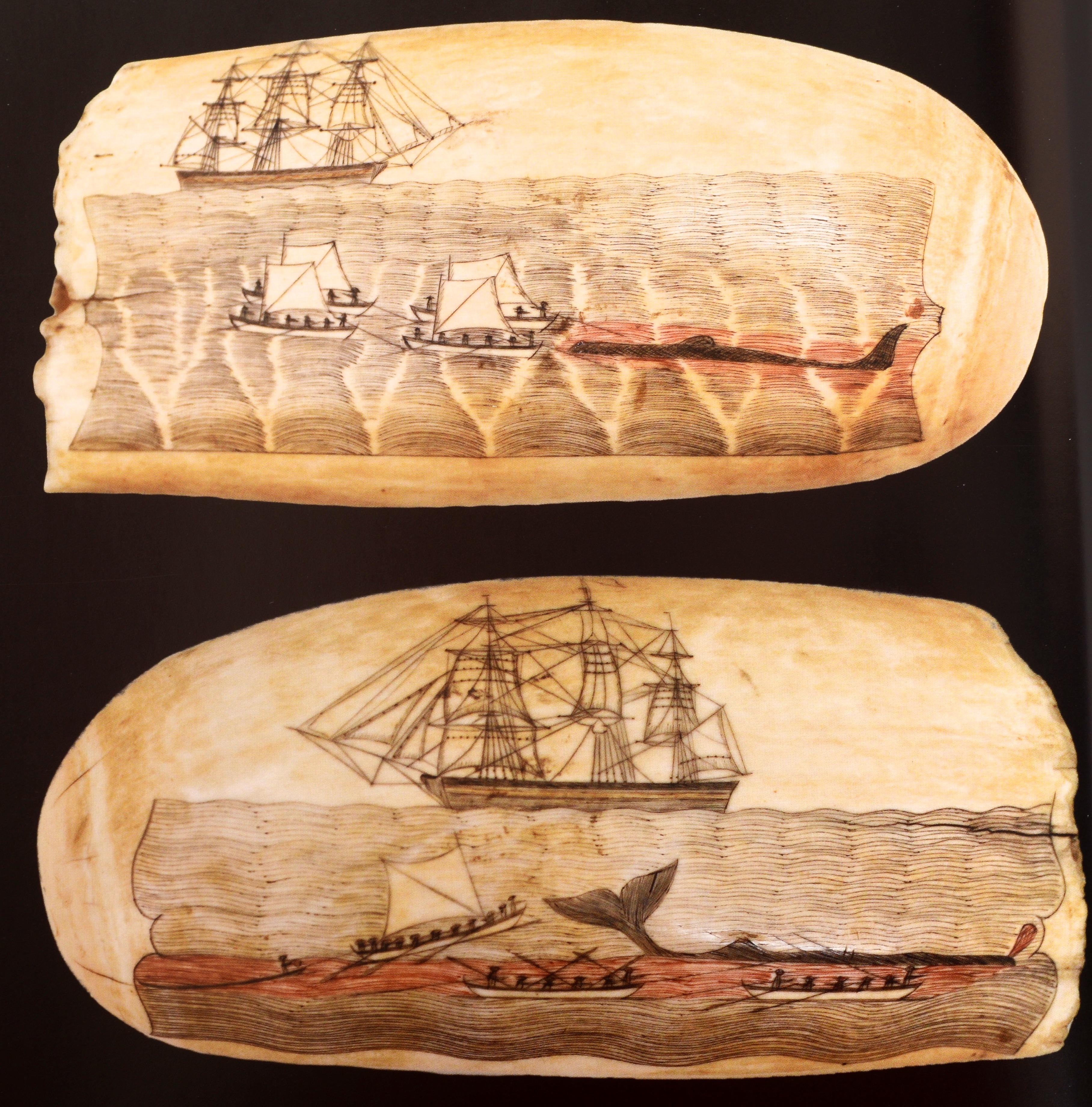 Geniale Erfindungen, kurios geschnitzte Scrimshaws, New Bedford Whaling Museum im Angebot 5