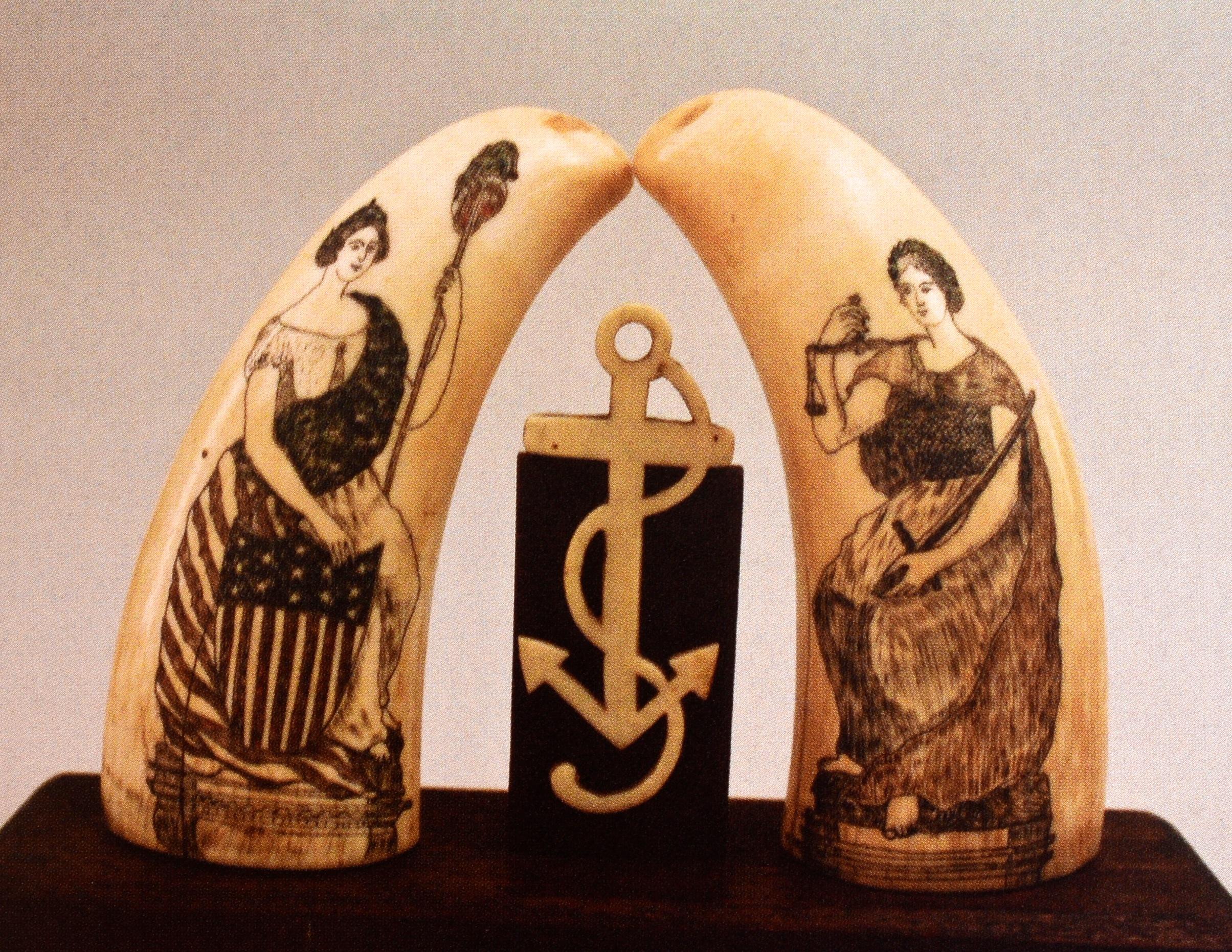 Geniale Erfindungen, kurios geschnitzte Scrimshaws, New Bedford Whaling Museum im Angebot 14