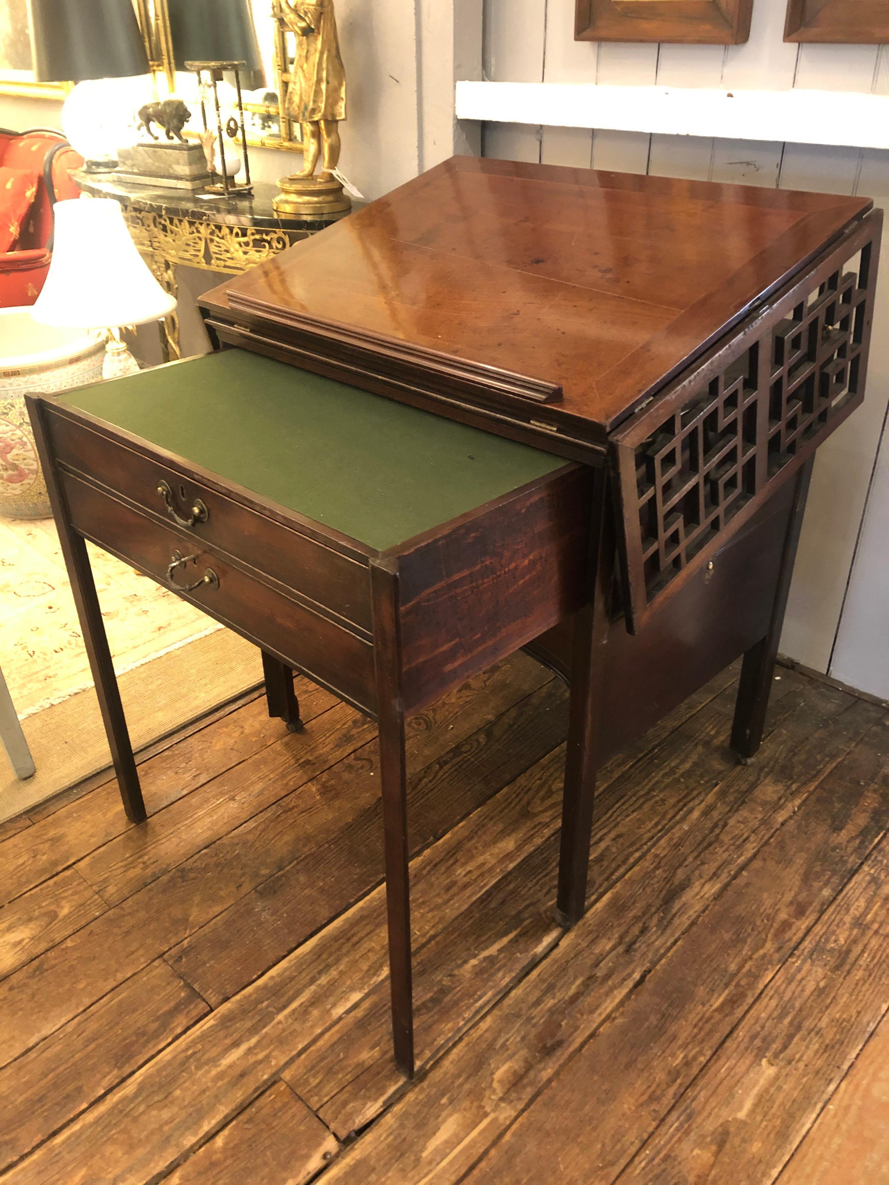 Ingenious & Rare 19th Century Mahogany Mechanical Architect's Desk 5