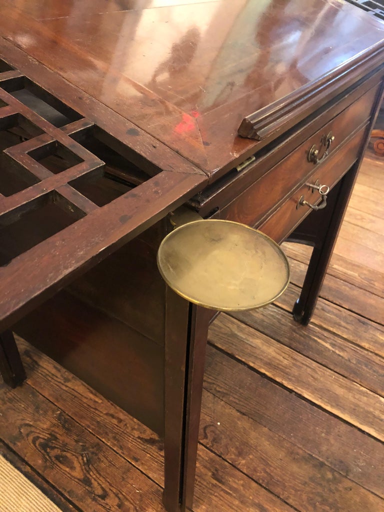 Ingenious & Rare 19th Century Mahogany Mechanical Architect's Desk For Sale 9