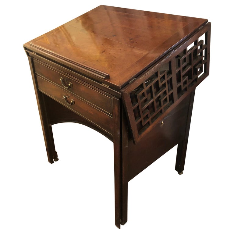 Ingenious & Rare 19th Century Mahogany Mechanical Architect's Desk For Sale