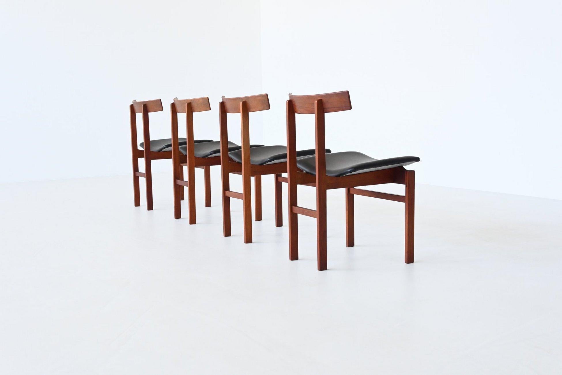 Inger Klingenberg #193 Sillas de comedor de teca France & Son Dinamarca 1960 Escandinavo moderno en venta
