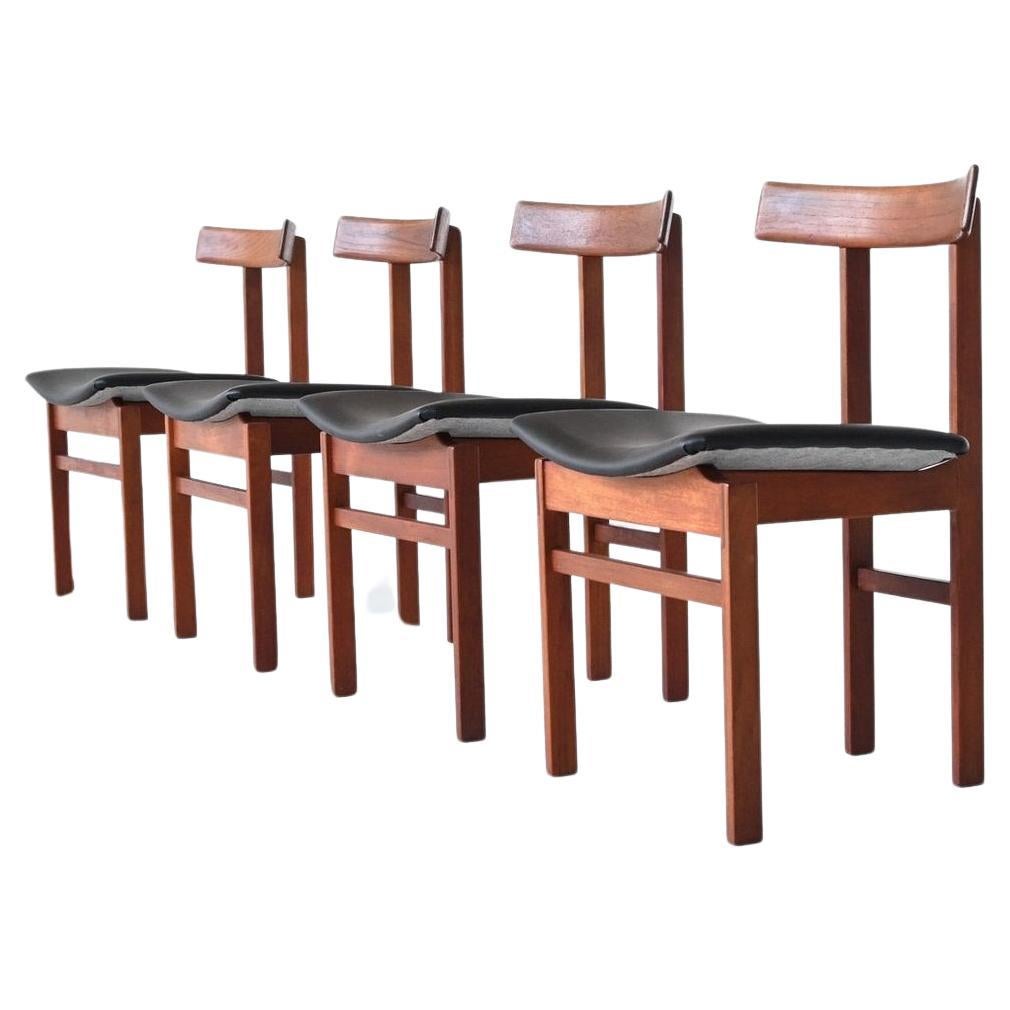 Inger Klingenberg #193 Sillas de comedor de teca France & Son Dinamarca 1960
