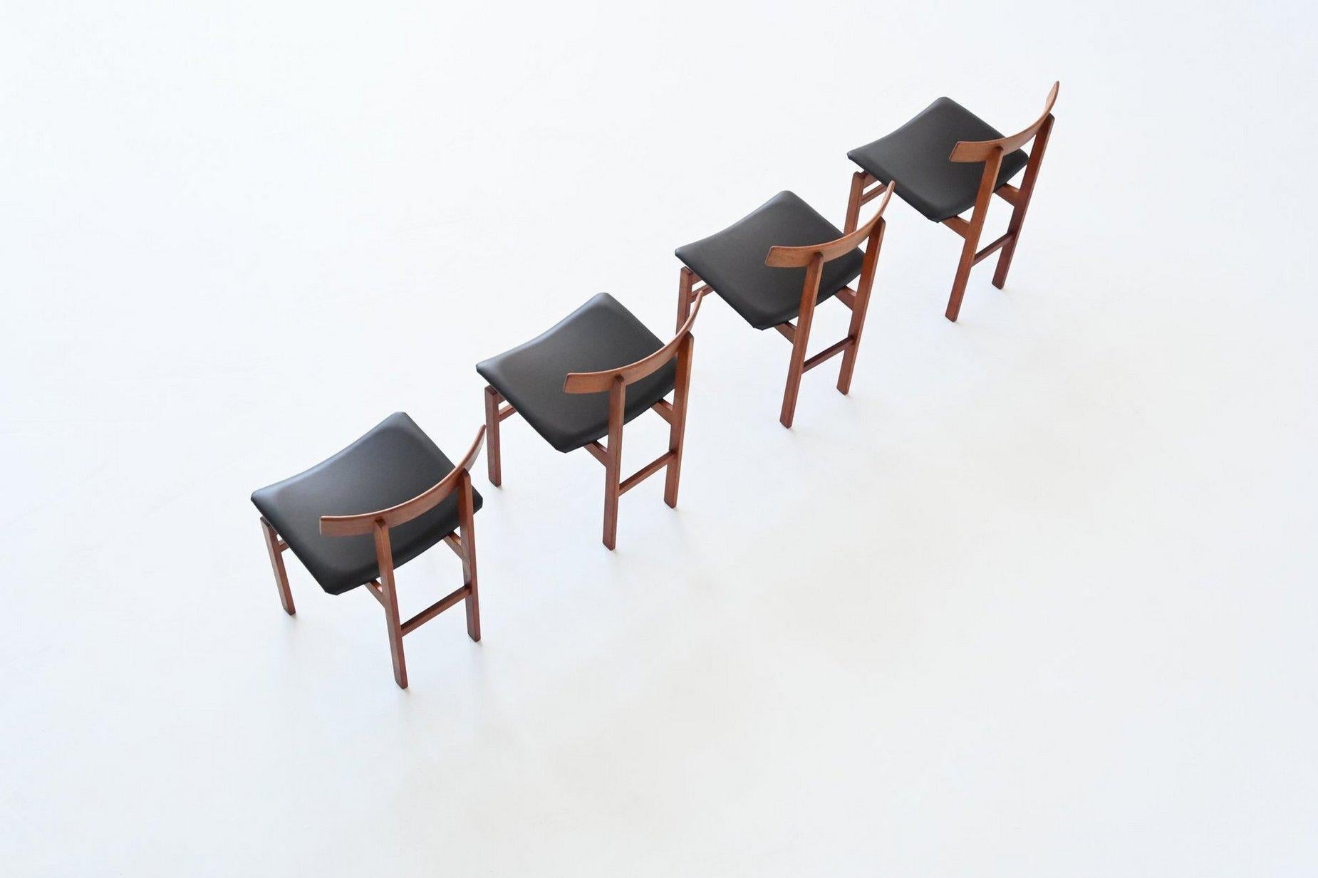 Inger Klingenberg dining chairs teak France & Son Denmark 1960 For Sale 1