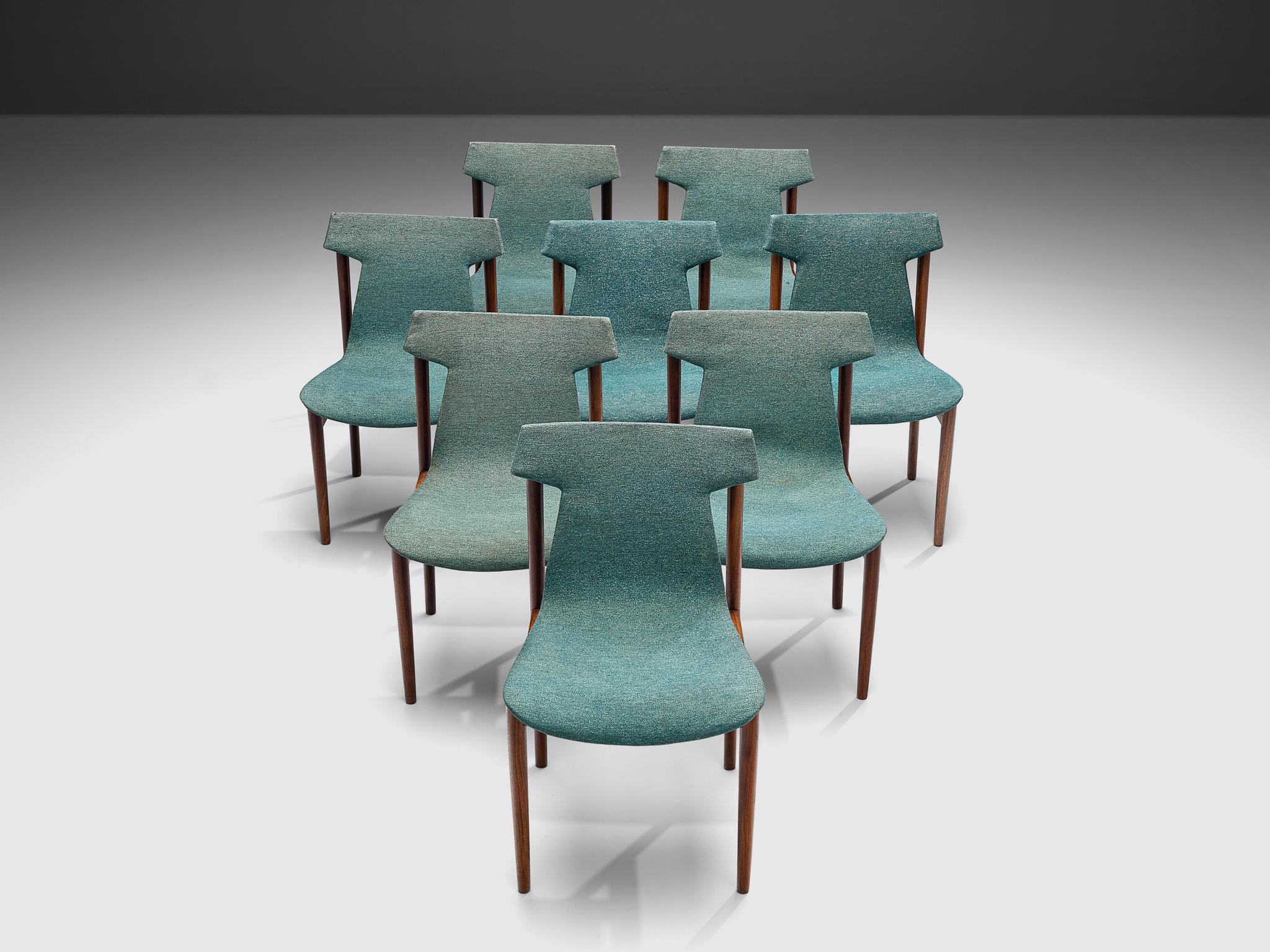 Mid-Century Modern Inger Klingenberg for Fristho Set of Eight Dining Chairs 