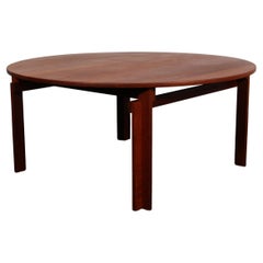 Inger Klingenberg round coffee table in solid teak, Denmark 1960s