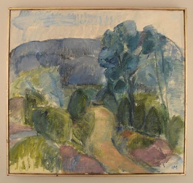 Inger Manne (1911-2008), Sweden. Oil on canvas. Modernist landscape. Dated 1973.
The canvas measures: 45 x 42 cm.
The frame measures: 0.5 cm.
In excellent condition.
Signed.