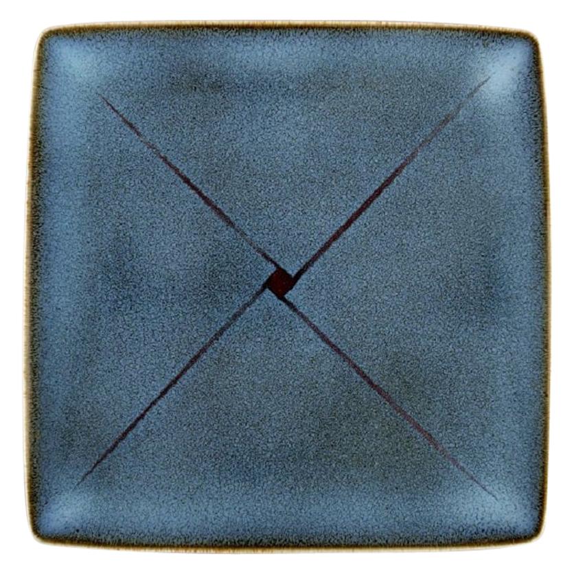 Inger Persson 'b. 1936' for Rörstrand, Large Square Dish in Glazed Ceramics