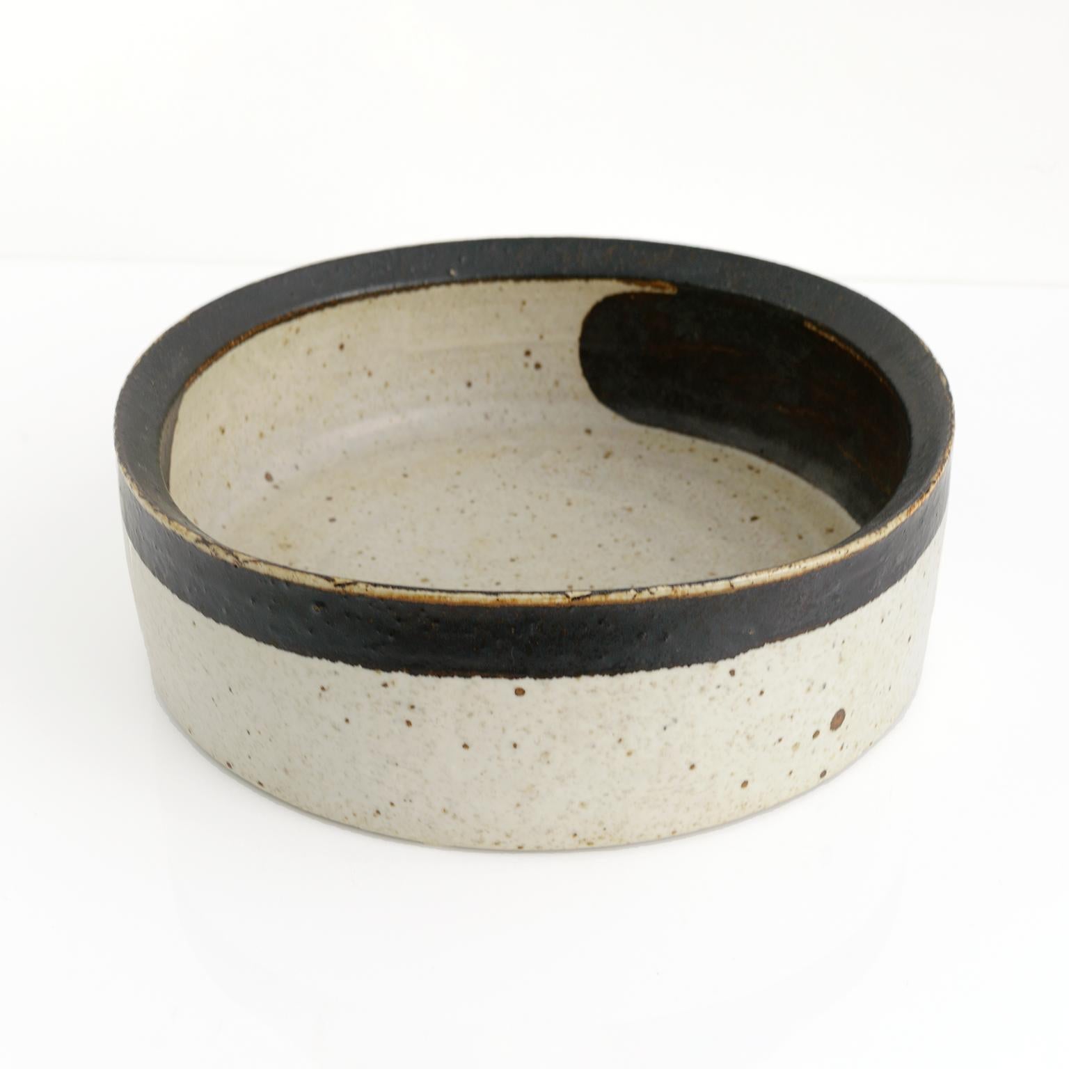 Hand-Crafted Inger Persson Bold Graphic Studio Bowl for Rorstrand, Sweden For Sale