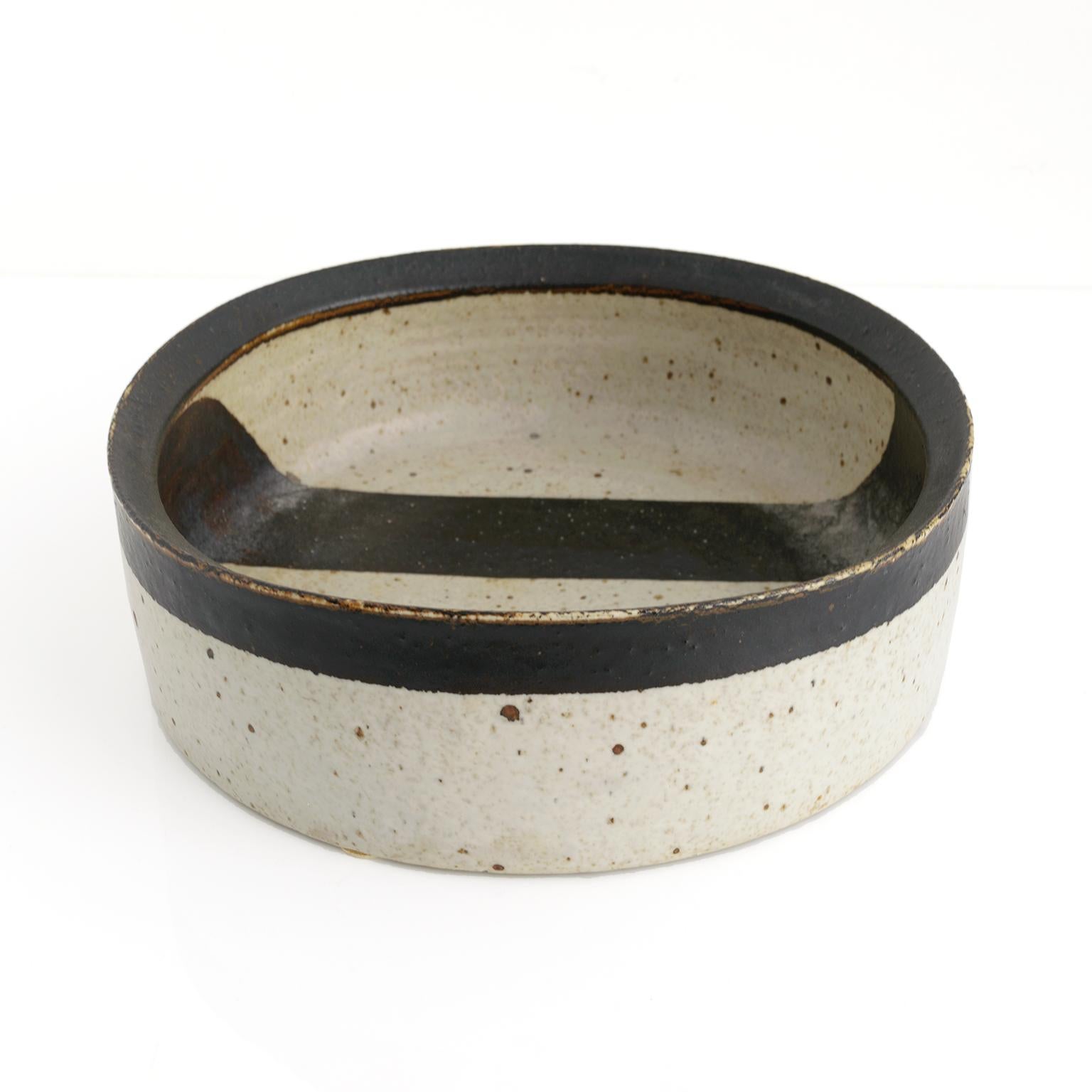 20th Century Inger Persson Bold Graphic Studio Bowl for Rorstrand, Sweden For Sale