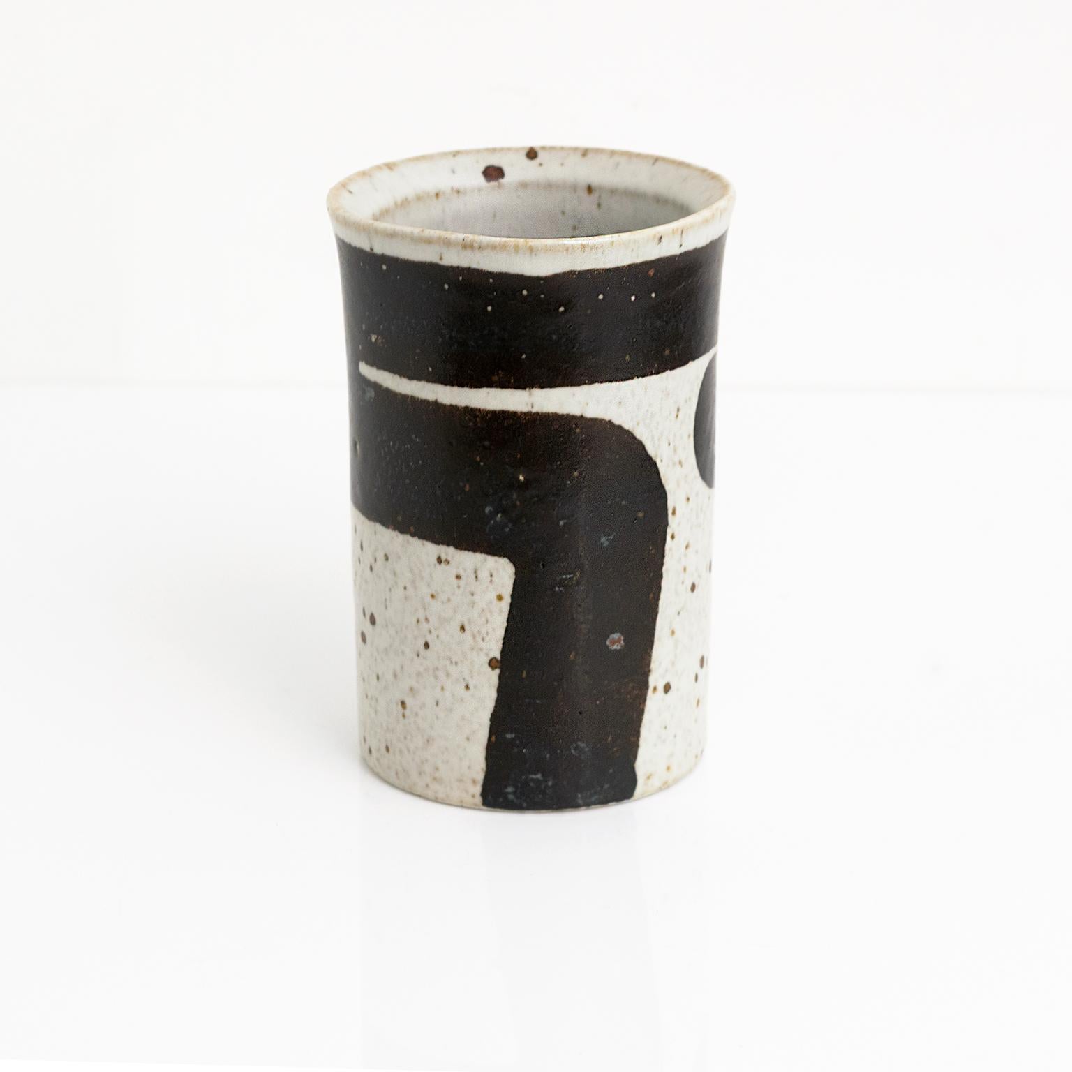 Hand-Crafted Inger Persson Bold Graphic Studio Vase for Rorstrand Studio Sweden For Sale