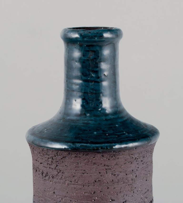 Scandinavian Modern Inger Persson for Rörstrand Atelje, Sweden. Large ceramic vase, 1960s For Sale