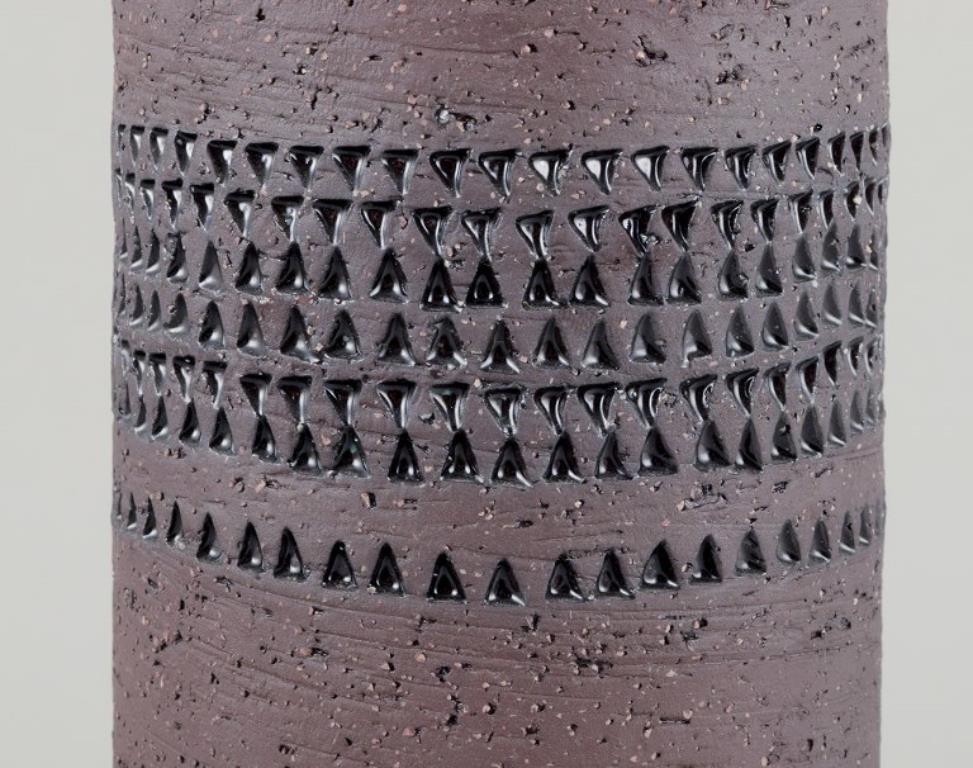 Swedish Inger Persson for Rörstrand Atelje, Sweden. Large ceramic vase, 1960s For Sale