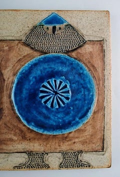 Inger Persson for Rörstrand / Rørstrand, Glazed Ceramic Wall Plaque, 1960s