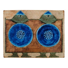 Vintage Inger Persson for Rörstrand / Rørstrand. Glazed Ceramic Wall Plaque, 1960s
