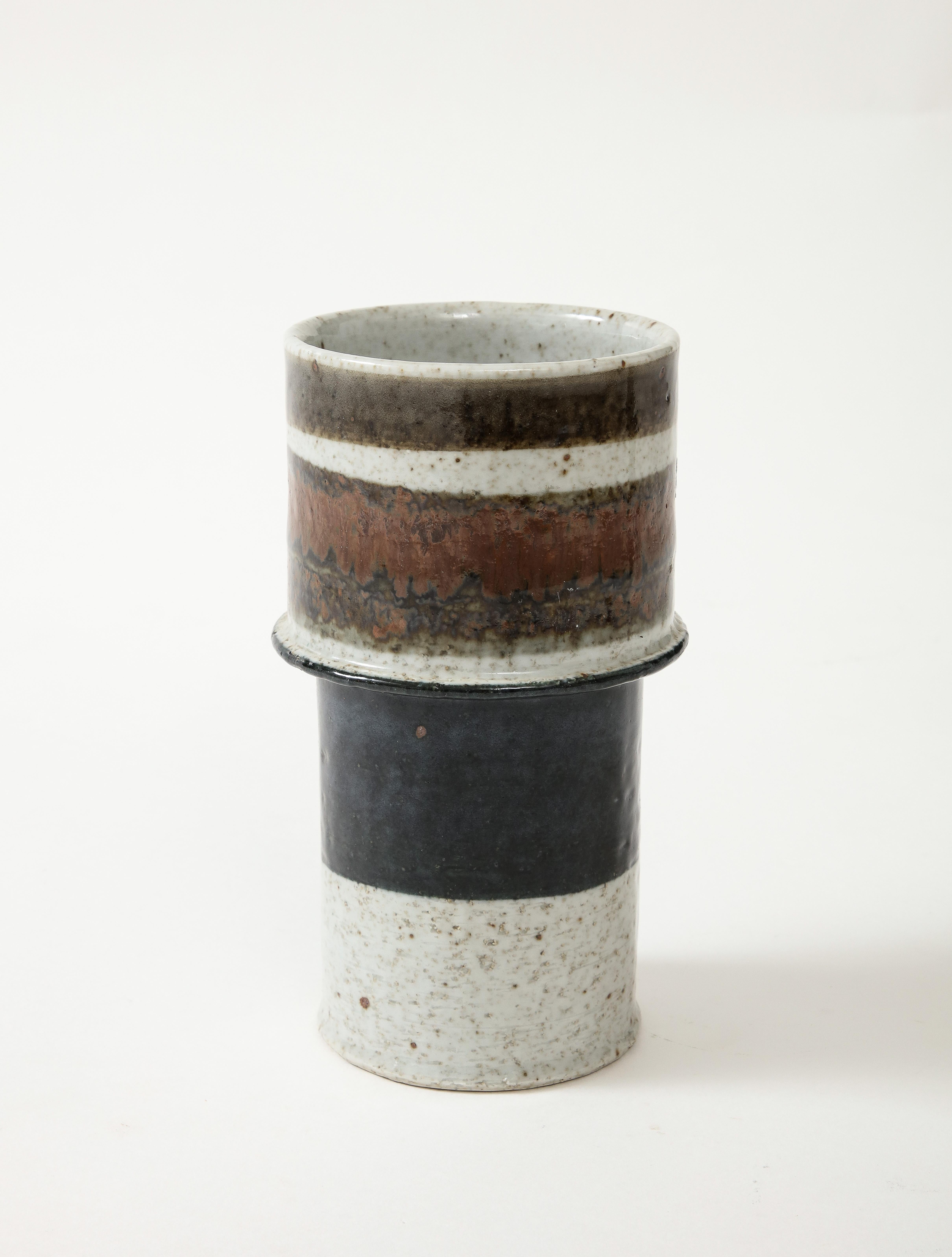 Inger Persson, Glazed Stoneware Vase, Rörstrand, circa 1970, Signed: Ip Ateljé In Good Condition For Sale In Brooklyn, NY