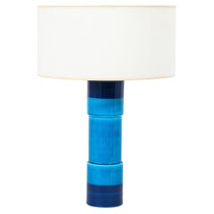 Paire de lampes en grès bleu vif d'Inger Persson, Rörstrand, Suède, années 1960