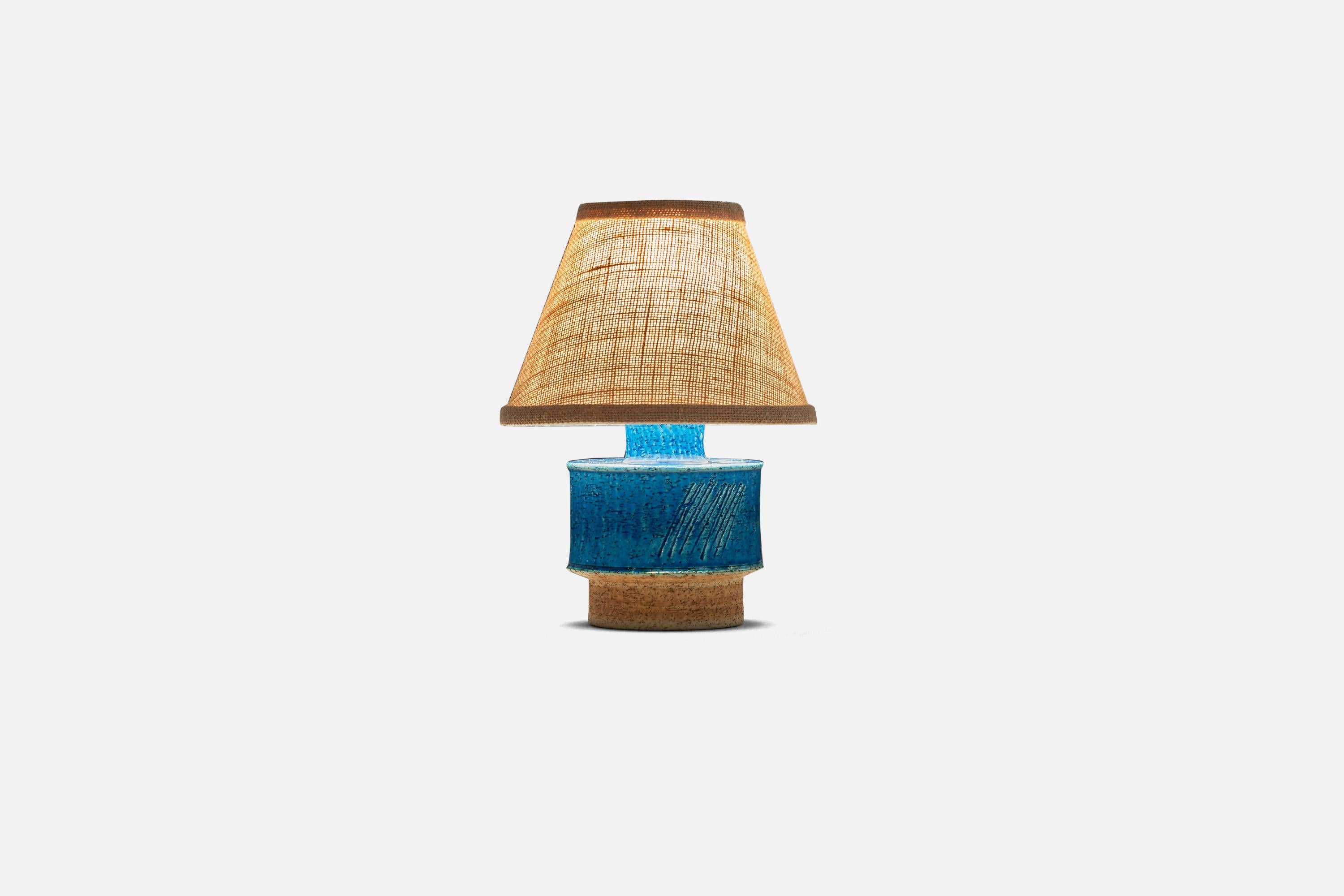 Suédois Lampe de bureau Inger Persson, grès émaillé, Rrstrand, Suède, années 1960 en vente