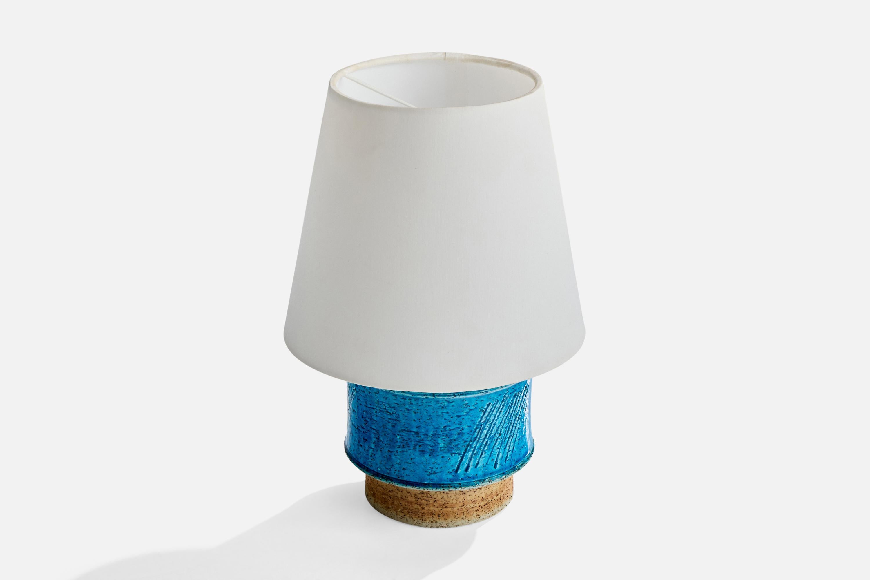 Mid-Century Modern Inger Persson, Table Lamp, Stoneware, Sweden, 1960s For Sale