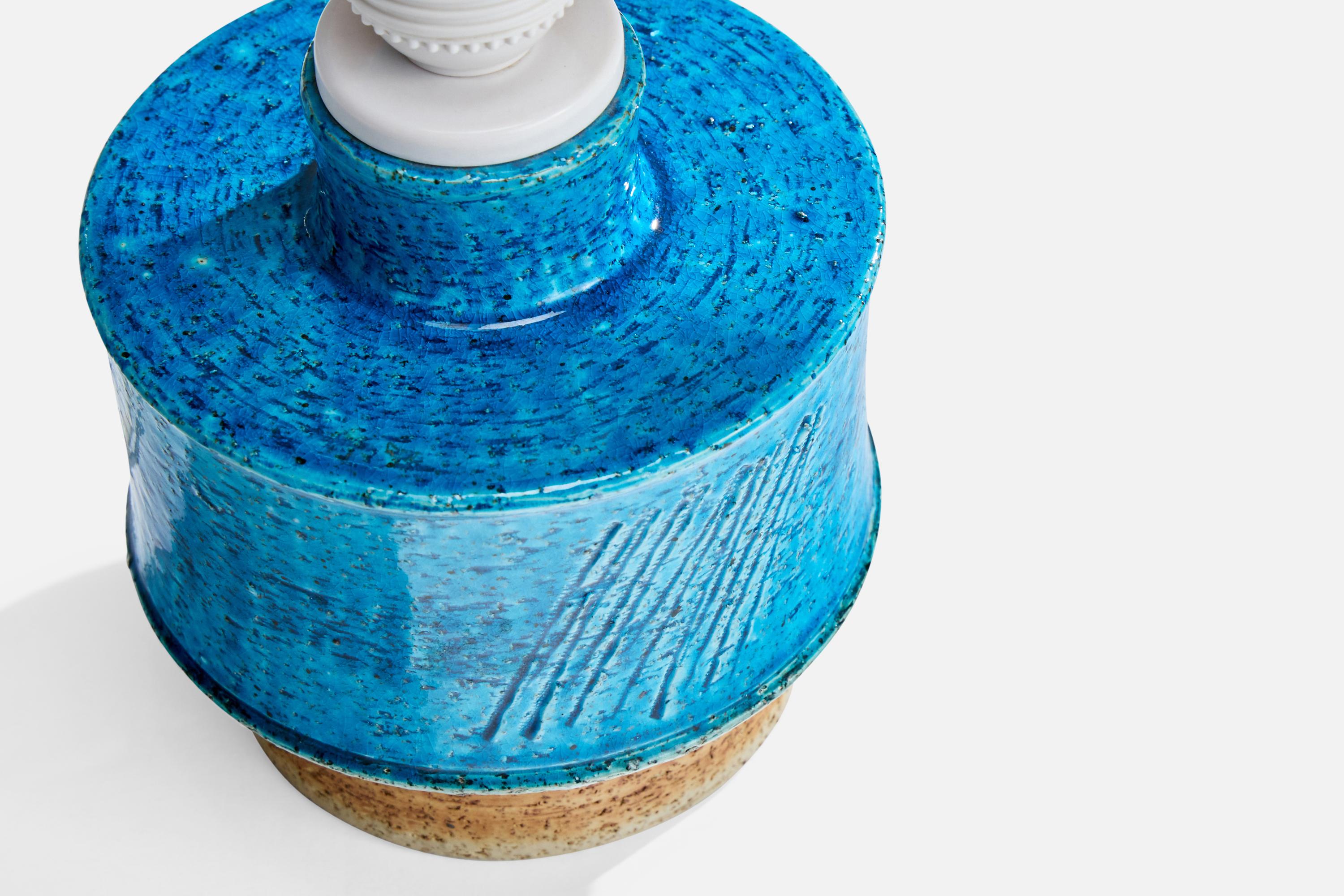 Swedish Inger Persson, Table Lamp, Stoneware, Sweden, 1960s For Sale