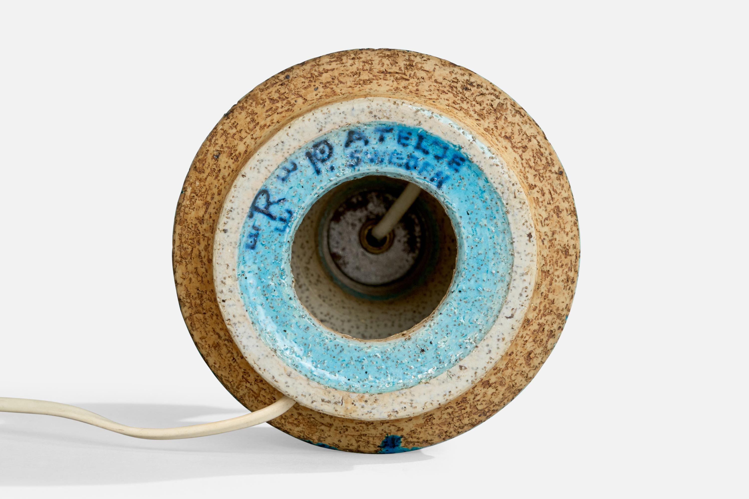 Inger Persson, Table Lamp, Stoneware, Sweden, 1960s 3