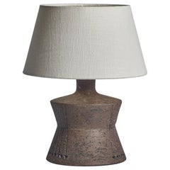 Lampe de bureau Inger Persson, grès, Suède, 1970