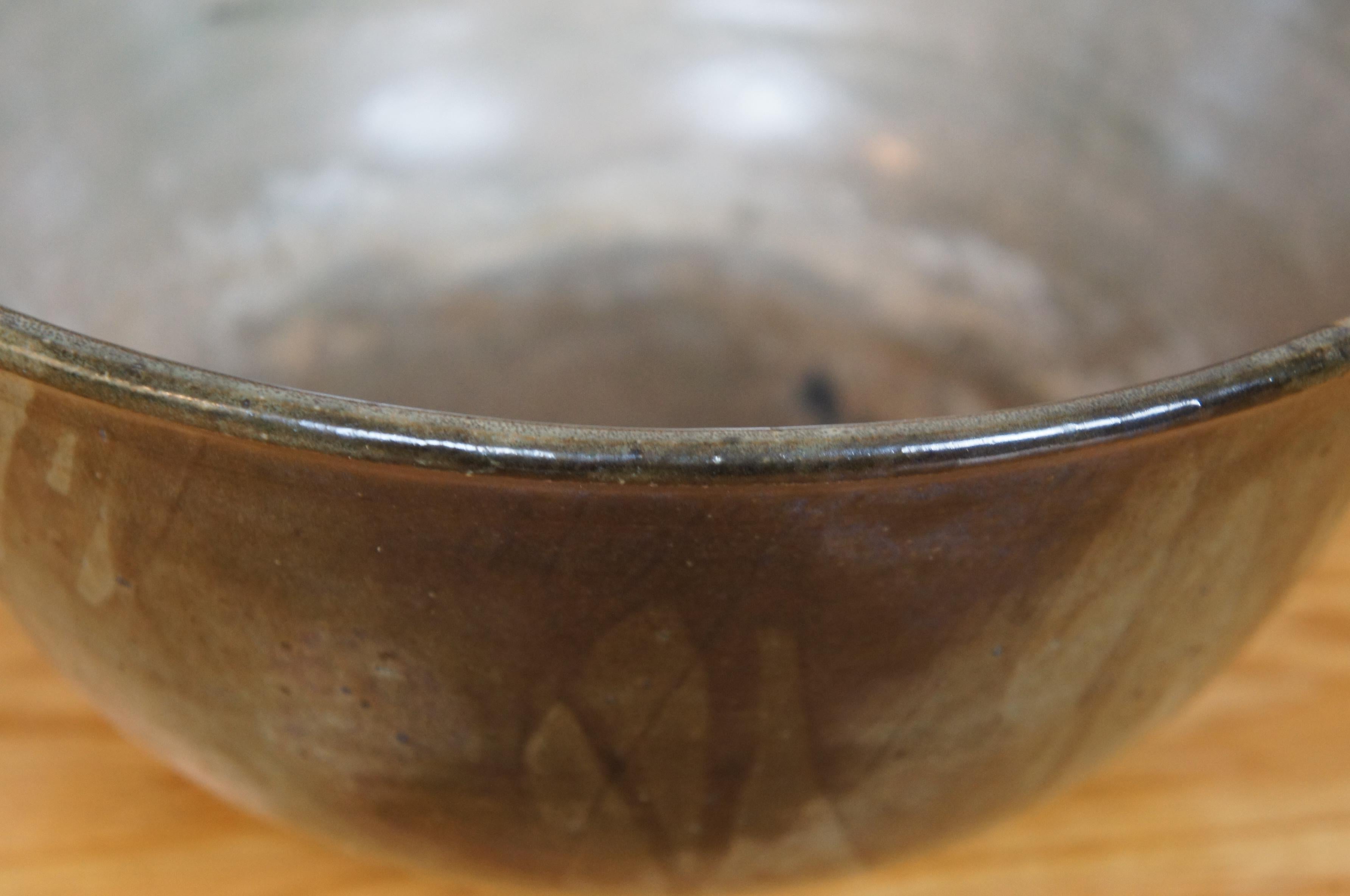 Inger Rokkjaer - Bol de centre de table en grès cuit Raku danois - 11