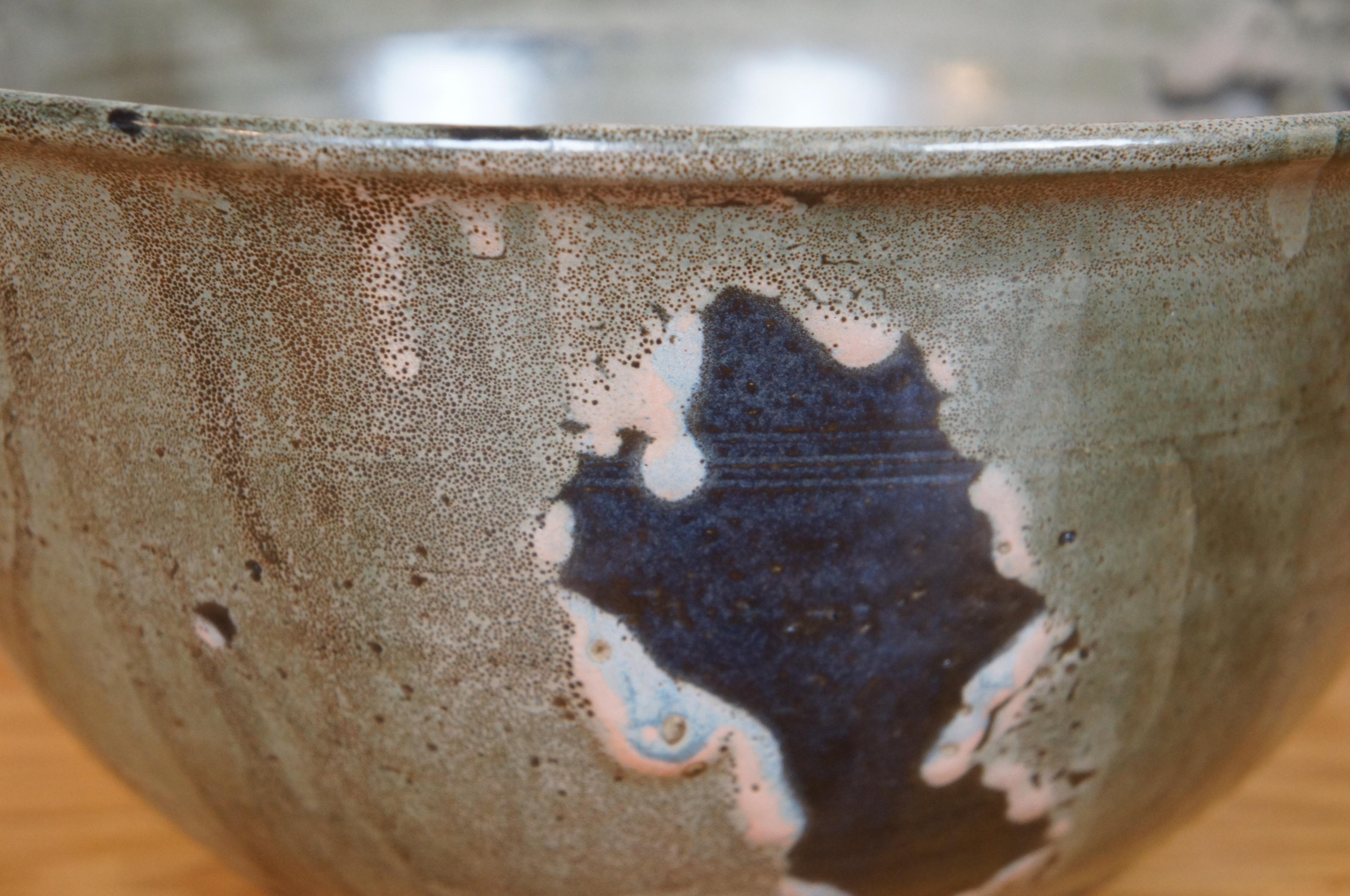 Inger Rokkjaer - Bol de centre de table en grès cuit Raku danois - 11
