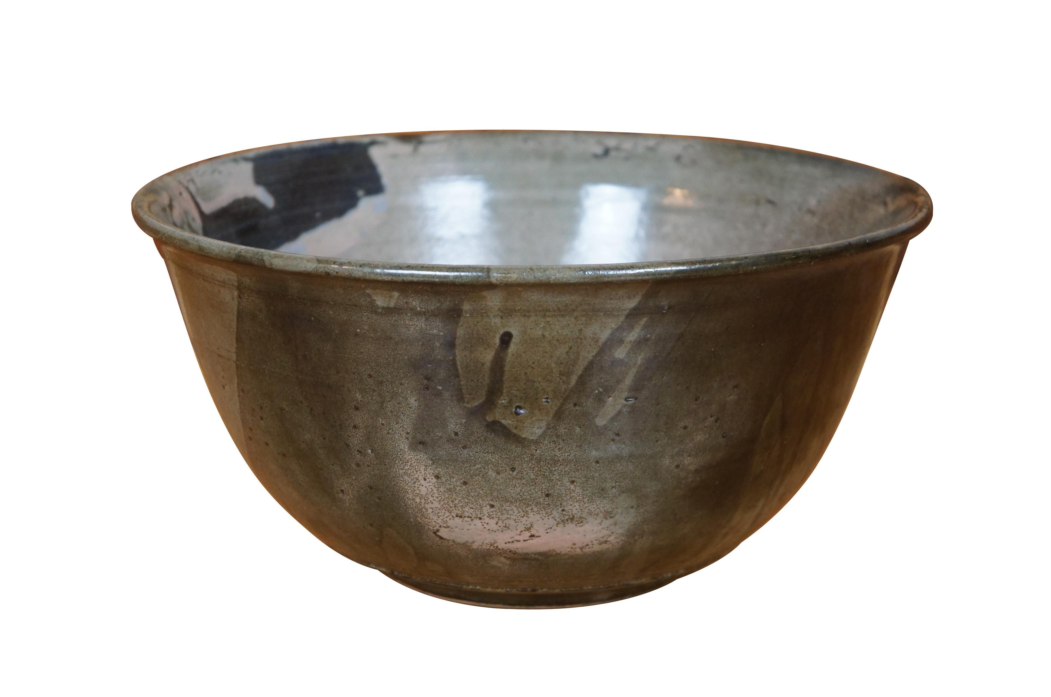 Scandinave moderne Inger Rokkjaer - Bol de centre de table en grès cuit Raku danois - 11